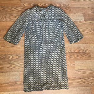 Vintage 60s Mod Brow & Tan Pattern House dress